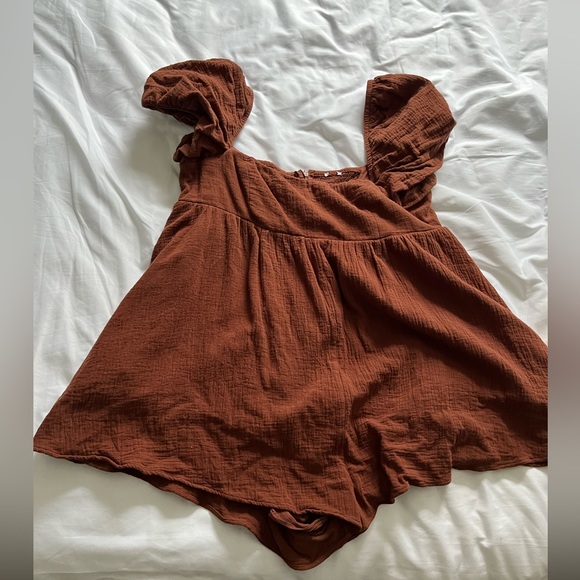 Princess Polly Lorna Brown Romper Size 10 - Picture 3 of 5